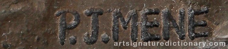 Signature by Pierre Jules MENE