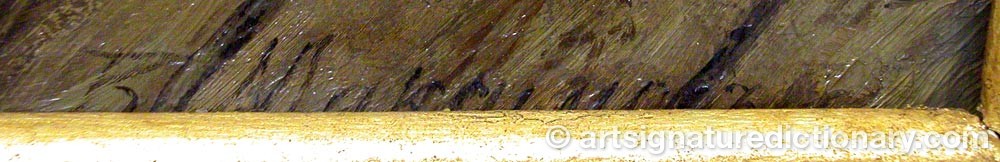 Authentic signature by Vasili Maximovich MAXIMOV on  artwork