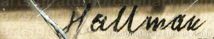 Signature by Adolf HALLMAN