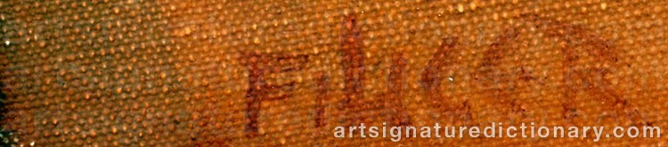 Authentic signature by Luis FILCER on  artwork