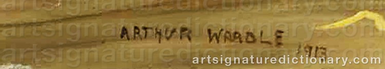 Authentic signature by Arthur WARDLE on Painting/Watercolour artwork