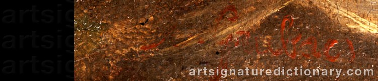 Authentic signature by Giovanni GRUBACS_GIOVANNI_(B.1829) on  artwork