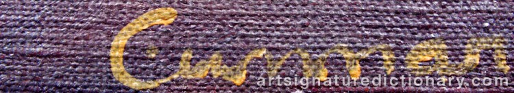 Authentic signature by Gunnar SÖDERSTRÖM on artwork