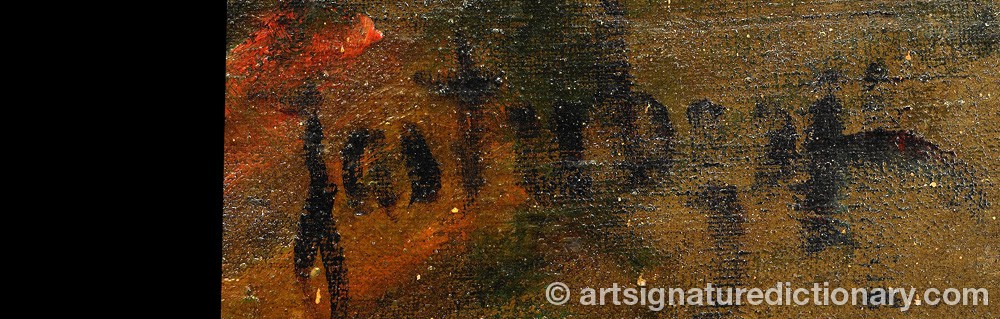 Authentic signature by Serge Nikolaevich FÉRAT on  artwork