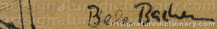 Authentic signature by Bele BACHEM on  artwork