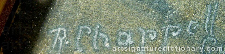 Authentic signature by Reuben CHAPPELL on  artwork