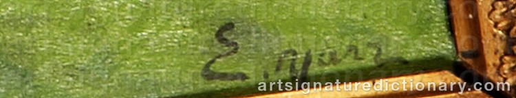 Authentic signature by Edmond YARZ on Painting/Watercolour artwork