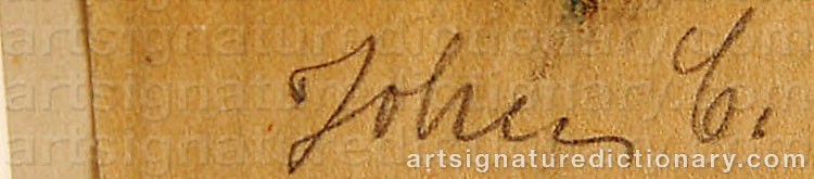 Authentic signature by John CHRISTENSEN on  artwork