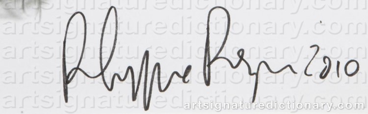 Authentic signature by Philippe PASQUA on artwork
