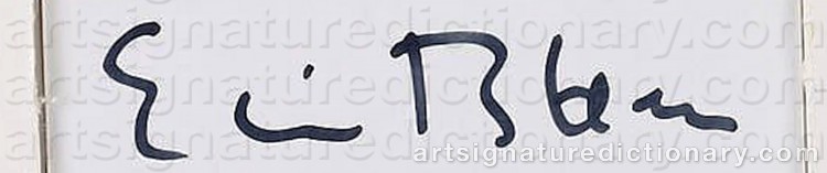 Authentic signature by Elina BROTHERUS on Drawing/Graphic/Print artwork