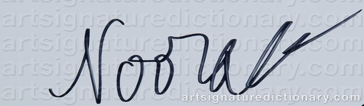 Authentic signature by Noora GEAGEA on  artwork