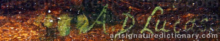 Authentic signature by Albert Dürer LUCAS on  artwork