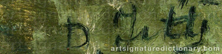 Authentic signature by David JETTE on  artwork