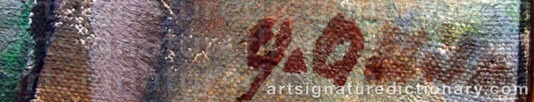 Authentic signature by Yrjö OLLILA on artwork