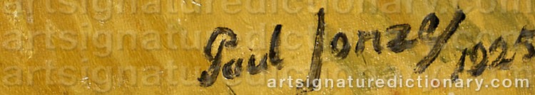 Signature by Paul JONZE