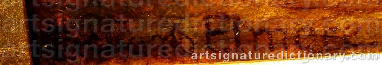 Authentic signature by Richard ELMORE on  artwork