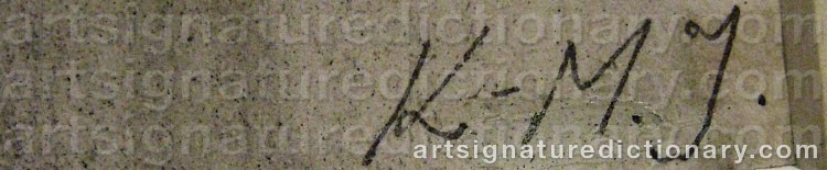 Authentic signature by Karin-Maria JÖNSSON on  artwork