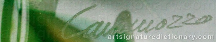 Authentic signature by Enrico CAMMOZZO on  artwork