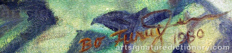 Authentic signature by Bo FURUGREN on artwork