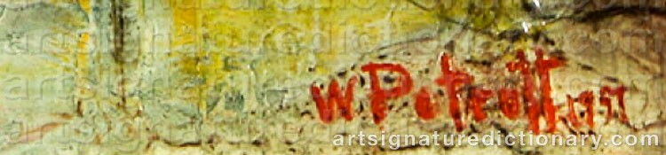 Authentic signature by Wladimir PETROFF on  artwork