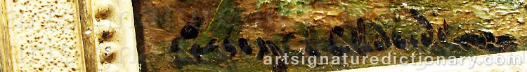Authentic signature by Eugène CLAUDE on artwork