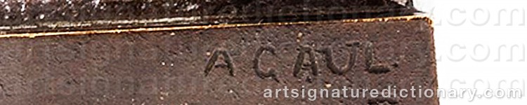 Authentic signature by August GAUL on  artwork