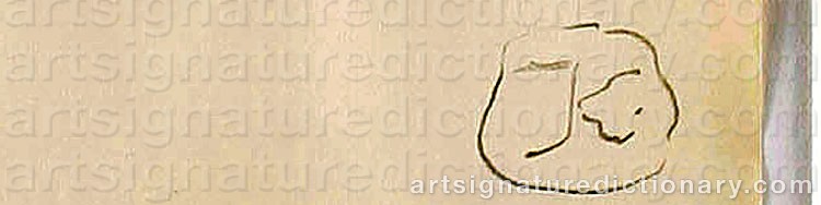 Authentic signature by John KANDELL on  artwork