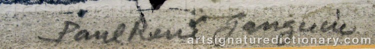 Signature by Paul René GAUGUIN