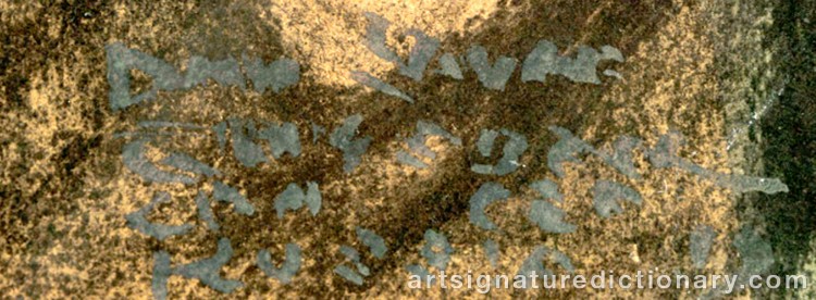 Authentic signature by Daniel Sayre GROESBECK on Painting/Watercolour artwork