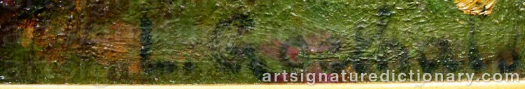 Authentic signature by L. GOETHALS on  artwork