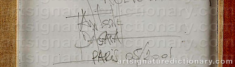 Authentic signature by Antoine D'AGATA on  artwork