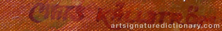 Authentic signature by Mats KÄLLSTRÖM on artwork