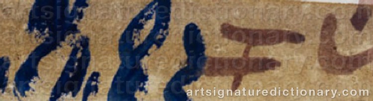Authentic signature by Klaus FUSSMANN on artwork