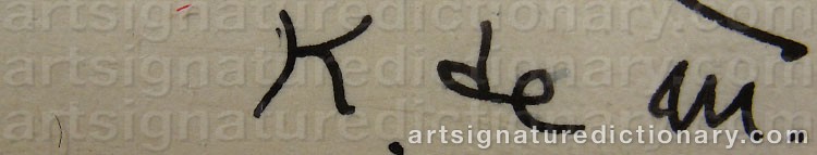 Authentic signature by Erik Harald ‘Kar De Mumma’ ZETTERSTRÖM on artwork