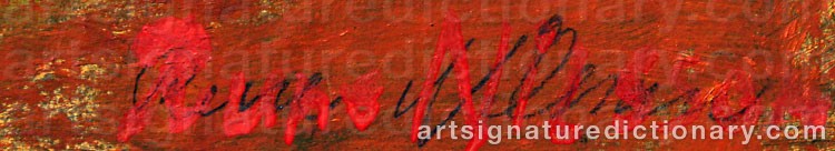 Authentic signature by Rune NILSSON on  artwork