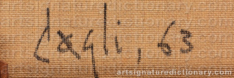 Authentic signature by Corrado CAGLI on  artwork