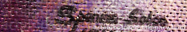 Authentic signature by Spencer SALES on  artwork