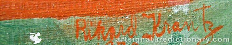 Authentic signature by Rickard KRANTZ on  artwork