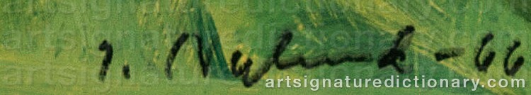 Authentic signature by Ilmari NYLUND on artwork
