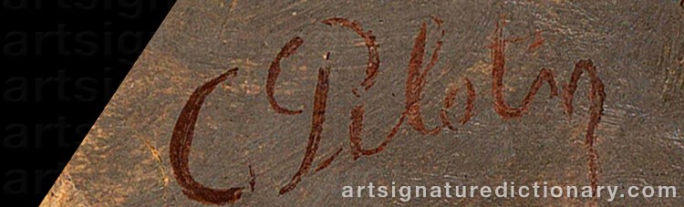 Authentic signature by Karl Theodor Von PILOTY on Painting/Watercolour artwork