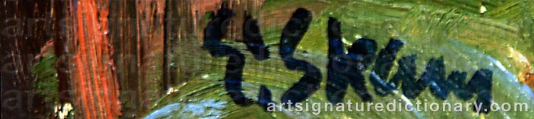 Authentic signature by Eskil SKANS on  artwork