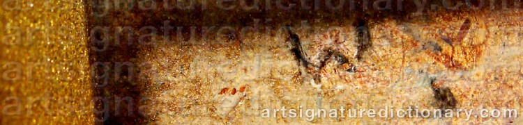 Authentic signature by Wilgot SVENSSON on  artwork