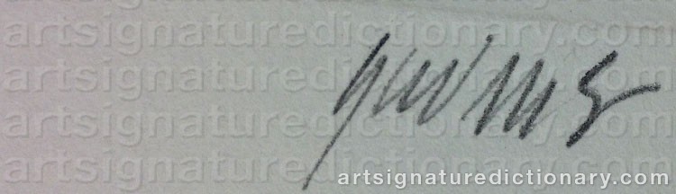 Authentic signature by Gudmar OLOVSON on artwork