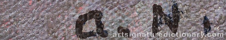 Authentic signature by Anatol NIKICH on  artwork