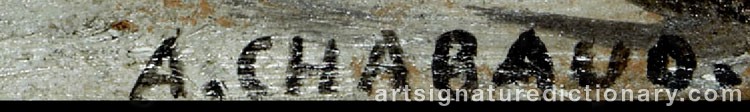 Authentic signature by Auguste CHABAUD on artwork