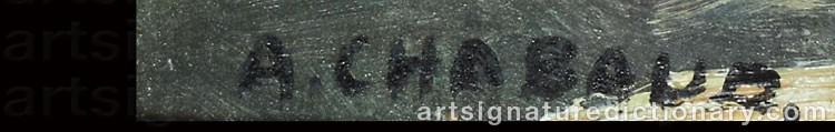 Authentic signature by Auguste CHABAUD on artwork