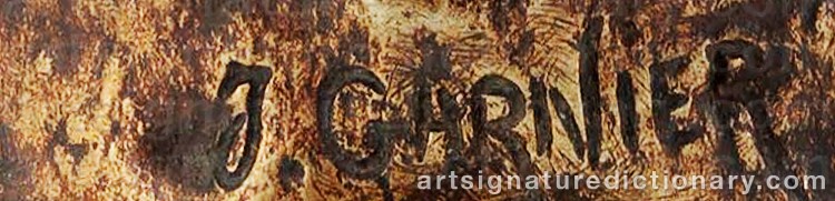 Authentic signature by Jean GARNIER on Sculpture artwork