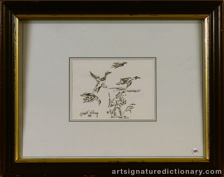 Close-up details showing Harald WIBERG signature forgery characteristics