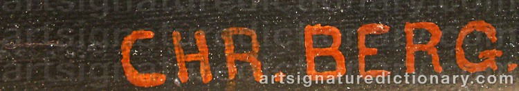 Signature by Christian BERG