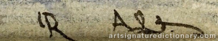 Authentic signature by Rudolf Von ALT on artwork